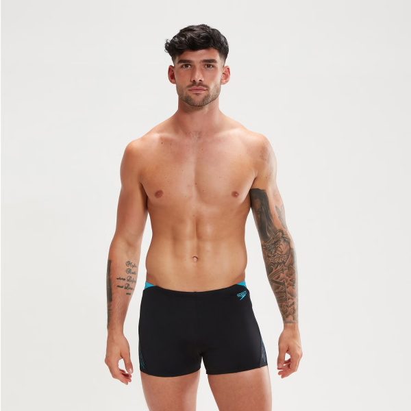 Плавки-шорты Speedo HyperBoom Splice Aquashort (Мужской; 38 (54); Черный/Голубой)